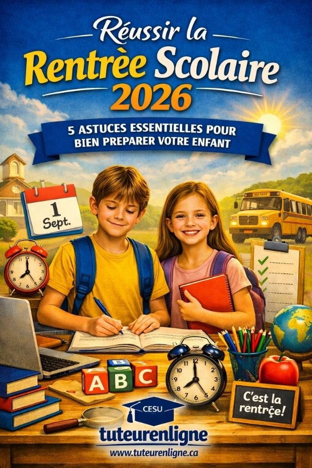 Rentrée scolaire 2026 : 5 astuces pour préparer votre enfant à une année réussie